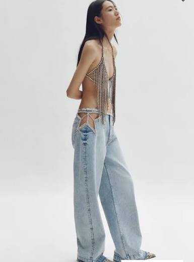 Джинсы H&M x Stella McCartney Crystal-Star